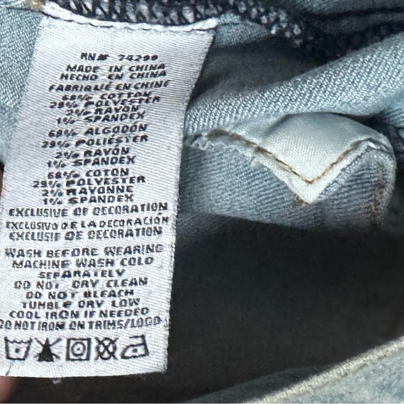 DKNY Blue and Gold Jean Jacket with Bold Back Design - Picture 6 of 10